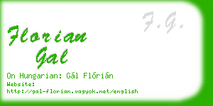 florian gal business card